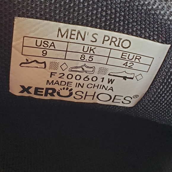 Xero Men's Prio Minimalist Lightweight Running Fitness Shoes Black/White Size 9 - Picture 8 of 8